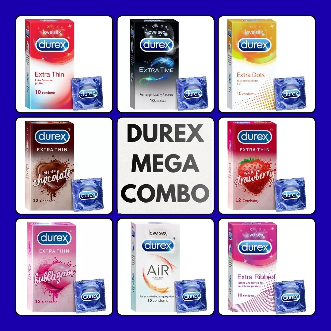 Durex Condoms Mega Combo - 8 Variants | Best Condom Pack Online India