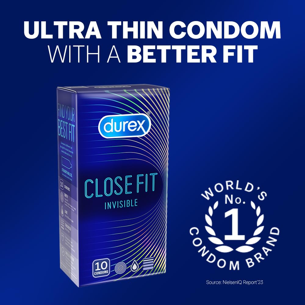 Durex Close Fit Invisible Ultra Thin Condoms – Pack of 10