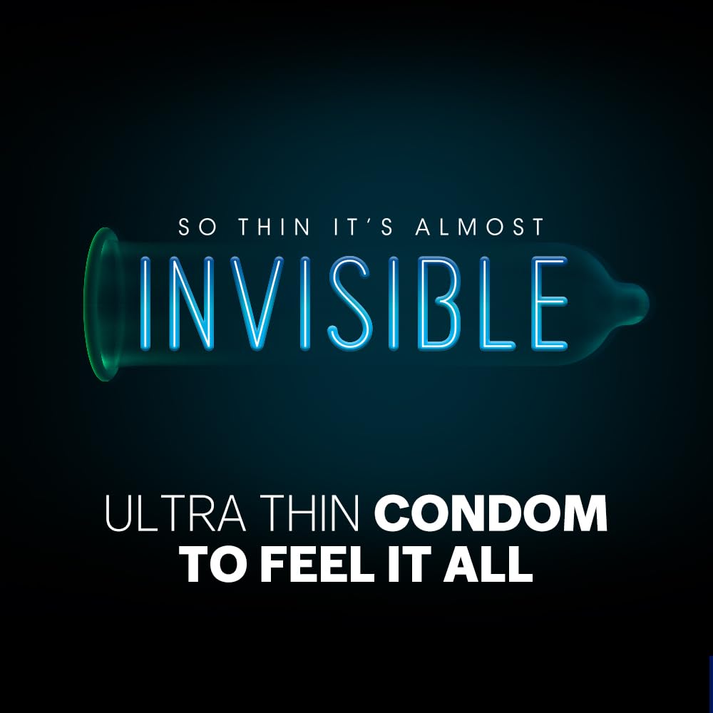 Durex Close Fit Invisible Condoms – Snug Fit, Ultra Thin | Pack of 3